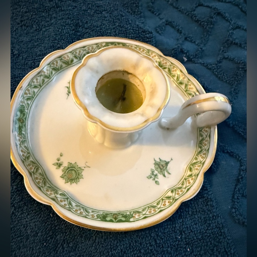 Haviland Limoges White Porcelain Candlestick Holder